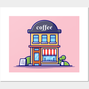 Coffee Shop Cartoon Posters and Art
